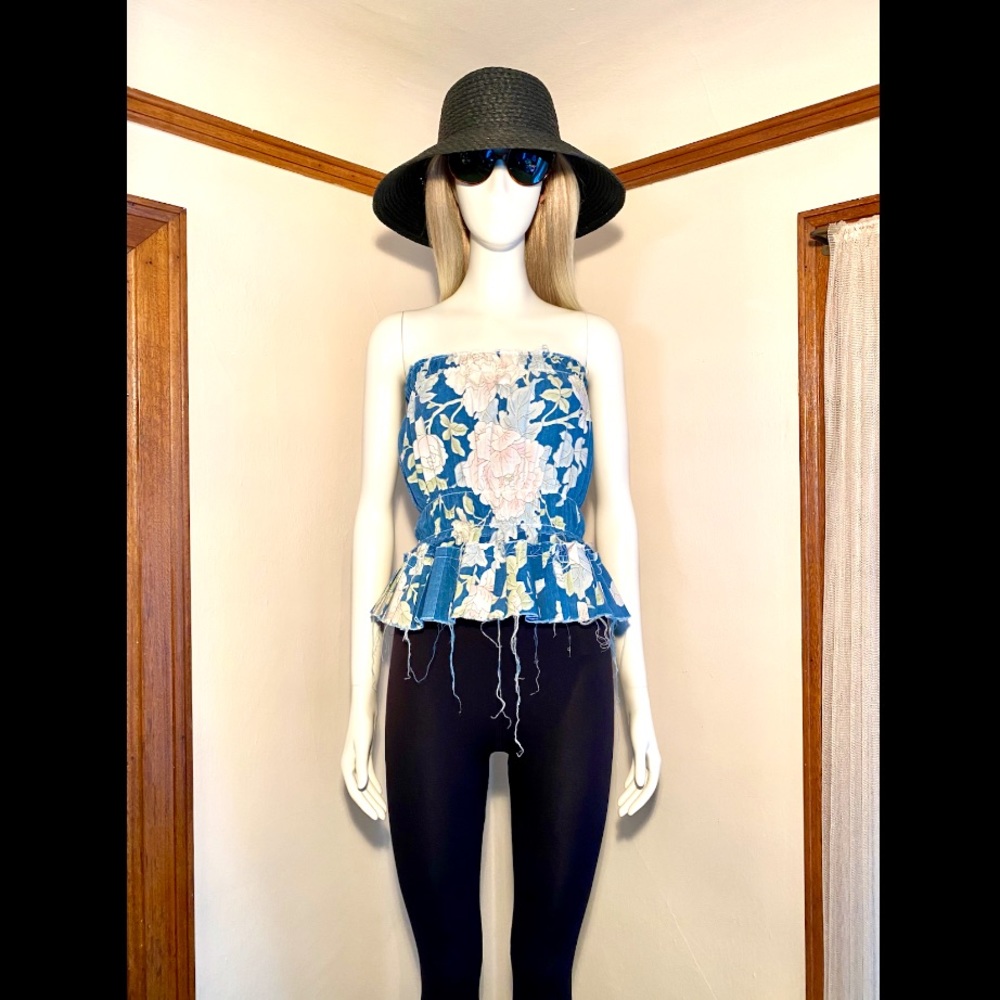 Country Rustic Tattered Tube Top - Picture 5 of 9